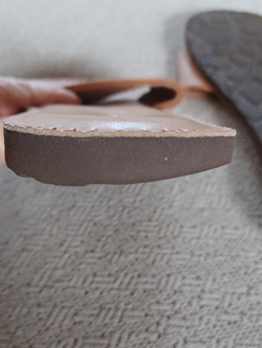 Volcom Tan Leather Slide Sandals - Picture 8 of 9